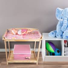 Hape baby doll wooden changing table pretend parent play 5. Baby Doll Changing Table For 18 Dolls Stuffed Animals Wooden Diaper Station Changing Pad Storage Basket By Hey Play Walmart Com Walmart Com
