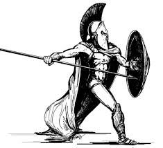 Vector drawing of an ancient celtic warrior with a blue kilt, long hair and two axes or hatchets Tribal Trojan Logos Google Search Warrior Drawing Soldier Drawing Spartan Warrior