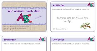 Kartei Nach Abc Sortieren 2 Buchstabe Pdf Abc Schule Grundschule
