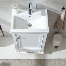 Space Saving Yet Functional Our Melissa 20 Vanity S Compact Design Provides Ample Storage For Your Powder In 2020 Single Bathroom Vanity Vanity Set Bathroom Vanity