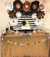 The rising demand for rose gold favors and party supplies leads me to believe that 2019 will be a banner year for this pretty tone. 35 Rose Gold And Black Party Ideas Background Warizo