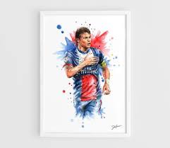 Thiago Silva Psg A3 Art Prints Of The Original By Nazarart 25 00 Posters Art Prints Soccer Artwork Poster Wall Art