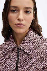 Mango tweed bomberjack roze kopen?