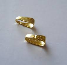 20x Pendant Bails 11mm Gold Plated Bail Connectors Pinch Etsy Pendant Bails Gold Pendant Necklace Gold Pendant
