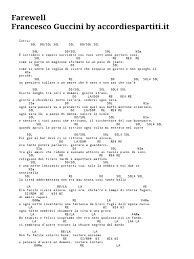 Un'emozione da poco/questa è vita è un singolo della cantante anna oxa, pubblicato dall'etichetta discografica rca italiana nel 1978. Farewell Francesco Guccini Accordi E Spartiti