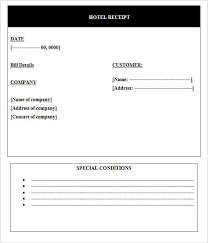 Also, filing most the receipts enables. Hotel Receipt Templates Word Excel Samples