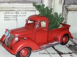 Sale Large Metal Old Fashioned Red Truck Christmas Decor Red Truck Christmas Red Truck Christmas Truck