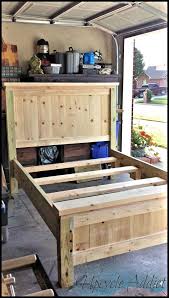 And there is spacious storage space at the bottom of the bed frame, which can be used to store many storage boxes and storage boxes. Farmhouse Bed Full Size Farmhouse Headboard Diy Bed Frame Furniture Diy
