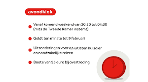 Op de website van de rijksoverheid rijksoverheid.nl/avondklok vindt u meer informatie en een overzicht van veelgestelde vragen. Avondklok En Minder Visite Dit Zijn De Maatregelen Nos