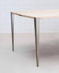 Tolx Pied De Table Haute Table Basse Grise