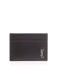 4.1 x 2.9 approximately yves saint laurent. Saint Laurent Ysl Card Holder In Black Wallets Purses 6076031jb0e1000