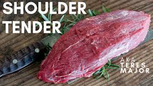 The chart lists beef cuts along with a corresponding reference to the part of the beef from which the cut is from. Reverse Seared Shoulder Tender Teres Major Youtube