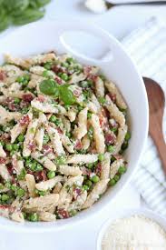 When you think of pasta, healthy is not usually the first word that comes to mind; Lightened Up Pasta With Peas And Bacon Two Healthy Kitchens