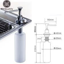 Soap dispenser for kitchen sink (brushed nickel), stainless steel, liquid dish dispensers pump, built in design with large capacity 17 oz / 500 ml bottle, refill from the top $39.99 ($18.10/100 g) Cheaper Promotion Kitchen Soap Dispenser Plastic Bottle Kitchen Sink Liquid Under Sink Soap Dispenser Kitchen Soap Dispenser Soap Dispensersoap Kitchen Dispenser Aliexpress