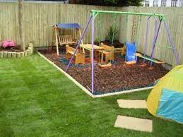 Inspiring children to enjoy plants and gardening can give them a healthy hobby for their whole lives. Redlough Landscapes Photo Of Gallery 2 Picture 1 Play Area Backyard Backyard For Kids Backyard Play