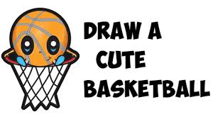 Add a line which will act as the center of the head. How To Draw A Cartoon Basketball Guy Cute Kawaii Chibi Style In Easy Step By Step Drawing Tutorial For Kids How To Draw Step By Step Drawing Tutorials