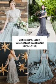 With the waist portion tapering just like a. 24 Striking Grey Wedding Dresses And Separates Weddingomania