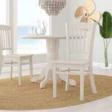 Reichard Slat Back Side Chair In White Solid Wood Dining Chairs Dining Chairs Side Chairs