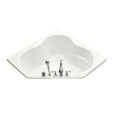 Does oil go on thicker than acrylic? Kohler Proflex 4 5 Ft Center Drain Drop In Corner Bathtub In Almond K 1155 47 At The Home Depot Corner Tub Corner Bath Corner Bathtub