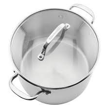 Kitchenaid cookware set, stainless steel casseroles set with lids, 20/24 cm + saucepan with 2 spots 16cm/1.5l, 5 pcs. Kitchenaid 3 Ply Base Stainless Steel Stockpot With Lid 8 Quart Brushed Stainless Steel Wayfair
