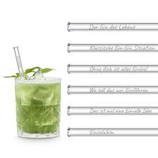 6 Lustige Gin Spruche Graviert Auf Halm Glasstrohhalme 2021 Edition Halm Straws