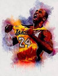 Kobe Bryant Nba Print Poster Watercolor Personalized Gift Digital Download Modern Art Print Any Room Wall Sports Illustrations Art Kobe Bryant Nba Nba Art
