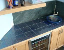 Tile countertops add pattern and texture to kitchens and bathrooms. Slate Tiles Kitchen Countertop