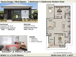 The house is situated in the choeng mon peninsula; Small And Tiny House Plan 2 Bed Design Living Area 627 Sq Feet 59 9 M2 2 Bed Study Nook Home Concept House Plans For Sale Architectural Drawings Art Collectibles Safarni Org