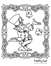 They are said to hide all their wealth in pots of gold at the end of a rainbow. Leprechaun Coloring Page 2 Woo Jr Kids Activities