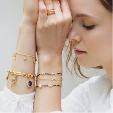 Monica Rich Kosann “Audrey” Link Charm Bracelet