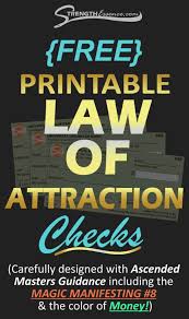 Keep reading, follow your intuition, and carry on working towards the life. Free Law Of Attraction Check 2021 Printable Pdf Strength Essence