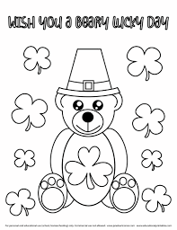 Patrick's day clover coloring sheets. Cute Saint Patrick S Day Coloring Pages