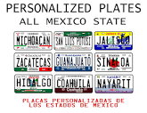 PLACA DECORATIVA AUTO ESTADOS MEXICO/ Placas Personalizadas Carro ...