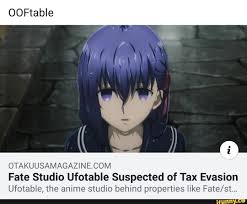 Is a japanese animation studio founded in october 2000 by former staff of the tms entertainment subsidiary telecom animation film and located in nakano, tokyo. Ooftable Otakuusamagazinecom Fate Studio Ufotable Suspected Of Tax Evasion Ufotable The Anime Studio Behind Properties Like Fate St Ifunny