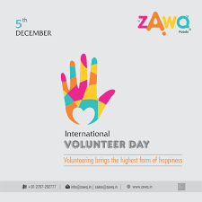 Volunteering Brings The Highest Form Of Happiness International Volunteer Day Zawq Namkeen International Volunteer Creative Poster Design Creative Posters