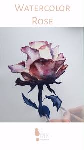 Watercolor Rose Flower Painting Video In 2020 Rose Painting Watercolor Flowers Paintings Watercolor Flowers