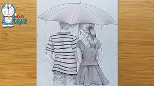 Let your creativty flow in these drawing games! How To Draw Couple With Umbrella Step By Step Boy Girl Pencil Sketch Youtube