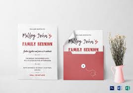 Download program invitation design family reunion templates family reunion free. Family Reunion Invitation Card Design Template In Word Psd Publisher