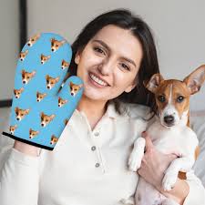 Manoplas de horno personalizadas con caras de mascotas, guante de horno  resistente al calor con foto personalizada, juego de accesorios de cocina  personalizados, regalos divertidos para el Día de la Madre -