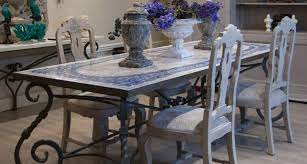 Shop from the world's largest selection and best deals for wrought iron dining tables. Casa Padrino Luxury Baroque Dining Table Handmade Wrought Iron Kitchen Table With Natural Stone Mosaic Tile Table Top Garden Table Terrace Table Dining Room Garden Patio Furniture
