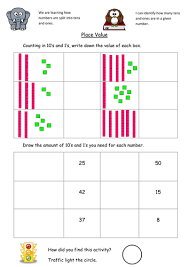 Students can learn the basic place value concept of tens and ones by completing a simple cut and paste activity. Place Value Dienes Worksheet Teaching Resources