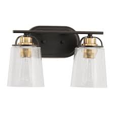 Progress Lighting Inspiration 14 In 2 Light Antique Bronze Bathroom Vanity Light With Glass Shades P300071 020 The Home Depot In 2020 Bronze Bathroom Bronze Bathroom Light Fixtures Bathroom Vanity Lighting