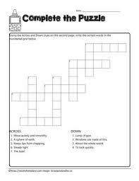 3rd grade word puzzles resources. Crossword For Gl Blend Worksheets
