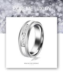 8mm Engagement Wedding Ring Mens Tungsten Carbide Ring Wedding Band