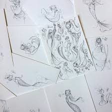 Liana Hee Lianahee Foto I Video V Instagram Mermaid Artwork Mermaid Sketch Ink Illustrations