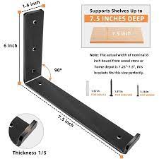 150 lb 2 pcs (10 inch, black). Shelf Brackets 11 5 X 6 Inch Heavy Duty Black Metal Floating Shelf Bracket Rustic Farmhouse Decorative