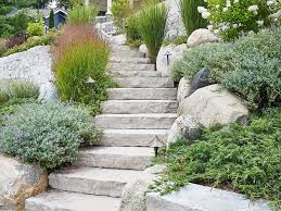 Natural stones are very versatile landscaping materials. Stone Steps Robinson S Landscaping And Nursery