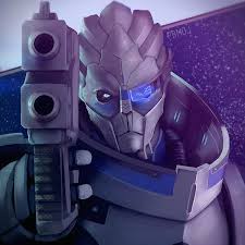 Background taken here link (edited by me). Artstation Garrus Vakarian Mass Effect Fanart Patricia Moj