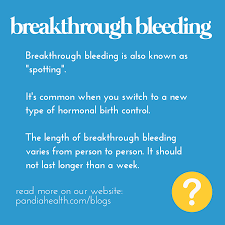 If your bleeding lasts for months, it is because your body has got used to the pills, so the blood loss is normally slight and only occurs few and far between. Breakthrough Bleeding In 2021 Hormonal Birth Control Birth Control Birth Control Online
