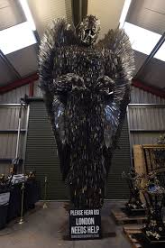 Are you ready to draw your knives out? This Impressive Knife Angel Sculpture Is Made Out Of 100 000 Knives Collected By The Police Angel Sculpture Sculpture Angel